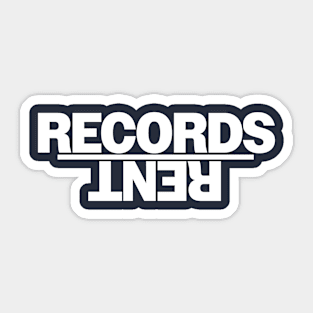 RECORDS OVER RENT - COLLECTOR TEE Sticker